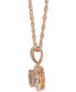 Morganite (2-1/2 ct. t.w.) & Diamond (1/3 ct. t.w.) 18" Pendant Necklace in 14k Rose Gold