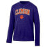 NCAA Clemson Tigers Men's Heathered Crew Neck Fleece Sweatshirt - M