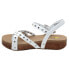 Volatile Kelton Studded Wedge Womens White Casual Sandals PV143-100