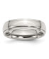 Фото #1 товара Stainless Steel Polished 6mm Ridged Edge Band Ring