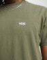 Vans left chest logo t-shirt in dark olive Weinlaub, XS - фото #4