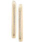 ფოტო #2 პროდუქტის Diamond Rectangular Hoop Earrings (1/4 ct. t.w.) in Gold Vermeil, Created for Macy's