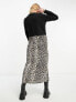 Фото #3 товара River Island hybrid sweater dress in leopard print