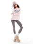 Threadbare Ski oversized printed jumper in pink