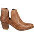 Фото #2 товара Roper Rowdy Embroidery Pointed Toe Cowboy Booties Womens Brown Casual Boots 09-0