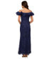 Фото #2 товара Women's Ruffled Off-The-Shoulder Mermaid Gown