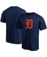 Фото #3 товара Men's Navy Detroit Tigers Official Logo T-shirt