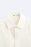 Фото #7 товара Куртка-рубашка из 100% льна с рельефным узором ZARA