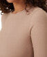 ფოტო #3 პროდუქტის Women's The One Rib Crew Long Sleeve Top