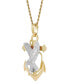 ფოტო #3 პროდუქტის Men's Eagle & Anchor 22" Pendant Necklace in 14k Gold-Plated Sterling Silver