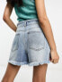 Фото #5 товара Threadbare frayed hem denim shorts in blue