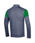 Фото #4 товара Men's Navy Notre Dame Fighting Irish Gameday Tri-Blend Quarter-Zip Jacket