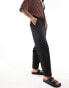 Фото #4 товара ASOS DESIGN smart oversized tapered trousers with buttons in black