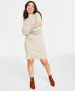 Фото #1 товара Women's Turtleneck Mini Sweater Dress, Created for Macy's