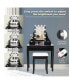 Фото #6 товара Стол для макияжа Costway с 10 регулируемыми лампочками, черный