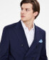 Фото #3 товара Men's Navy Slim-Fit Stripe Double Breasted Suit Jacket, Created for Macy's