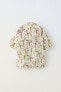 Фото #2 товара Рубашка из смесового льна с принтом «пальма» ZARA