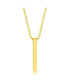 ფოტო #1 პროდუქტის Mens Stainless Steel Vertical Bar Necklace - Gold Plated