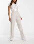 Фото #2 товара Weekday Lilah linen mix trousers in stone