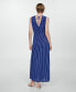 ფოტო #3 პროდუქტის Women's Bow Detail Stripe-Print Dress