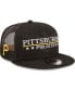 Фото #1 товара Men's Black Pittsburgh Pirates Patriot Trucker 9FIFTY Snapback Hat