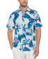 Фото #1 товара Men's Big & Tall Linen Blend Tropical Print Short Sleeve Shirt