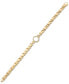 ფოტო #3 პროდუქტის Diamond Circle Stampato Link Bracelet (1/6 ct. t.w.) in 14k Gold-Plated Sterling Silver