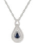 Фото #3 товара Sapphire (1-1/4 ct. t.w.) & Diamond (1/4 ct. t.w.) 18" Pendant Necklace in 14k White Gold (Also available in Tanzanite, Emerald and Ruby)