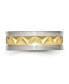 Stainless Steel Brushed Yellow IP-plated 8mm Grooved Band Ring