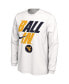 Фото #3 товара Men's White West Virginia Mountaineers Ball In Bench Long Sleeve T-shirt