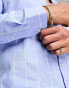 Фото #2 товара Selected Homme cotton regular fit shirt in light blue check