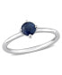 ფოტო #1 პროდუქტის Sapphire (5/8 ct. t.w.) Solitaire Stackable Ring in 10K White Gold