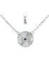 ფოტო #1 პროდუქტის Lab-Grown Blue Sapphire & Cubic Zirconia Evil Eye Disc Pendant Necklace, 16" + 2" extender, Created for Macy's