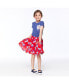 Фото #2 товара Girl Printed Skort With Bow Red Flowers - Toddler|Child