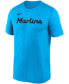 Men's Blue Miami Marlins Wordmark Legend T-shirt