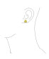 ფოტო #3 პროდუქტის Classic Large Statement 6CT Triangle Trillion Cut Simulated Yellow Topaz AAA CZ Solitaire Clip On Stud Earrings Rhodium Plated Brass Non Pierced 12MM