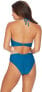 Фото #3 товара Ella Moss 262180 Women's Striped Cape Blue One Piece Swimsuit Size S