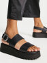 schuh Tanya two part sandals in black