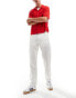 Фото #2 товара Polo Ralph Lauren flat front straight leg linen cotton trousers in white