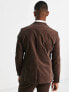 Фото #2 товара Selected Homme slim fit suit jacket in brown cord