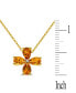 Фото #2 товара Macy's citrine (1-1/4 ct. t.w.) & Diamond Accent Clover 18" Pendant Necklace in 14k Gold-Plated Sterling Silver