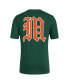 Men's Green Distressed Miami Hurricanes Reverse Retro Baseball 2 Hit T-shirt