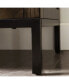 Tableau Vintage-Inspired Oak 56" TV Console on Black Metal Base