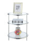 Фото #2 товара Royal Crest 3 Tier Round Glass End Table
