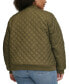 Plus Size Quilted Bomber Jacket