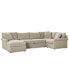 Фото #13 товара Wrenley 138" 4-Pc. Fabric Modular Chaise Sleeper Sectional Sofa, Created for Macy's