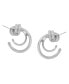 Rhodium Double Knot Hoop Earrings