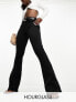 ASOS DESIGN Hourglass sculpting super stretch flare jeans in black