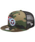 ფოტო #1 პროდუქტის Men's Camo Tennessee Titans Main Trucker 9FIFTY Snapback Hat