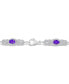 Браслет Macy's Amethyst и Topaz Sterling Silver Фиолетовый, 7.25 - фото #3